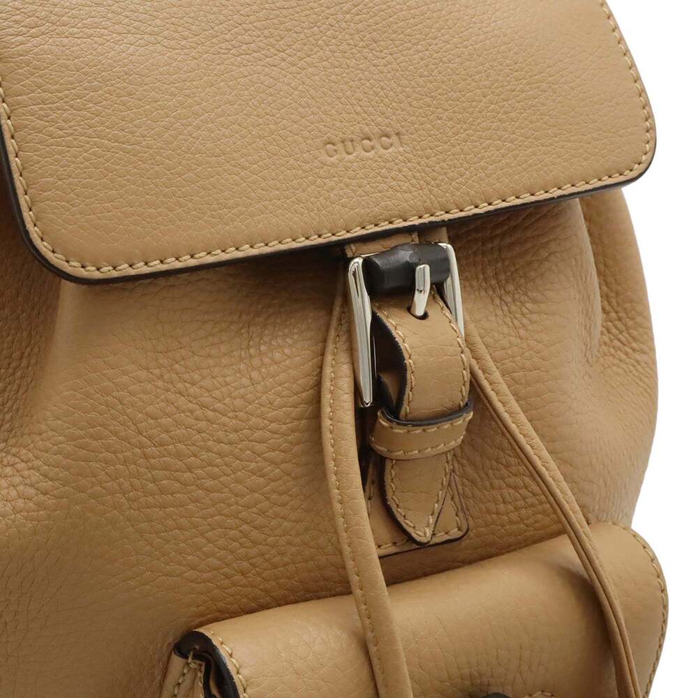 GUCCI Authentic Cream Leather Bamboo Shoulder Bag - Picture 9 of 10